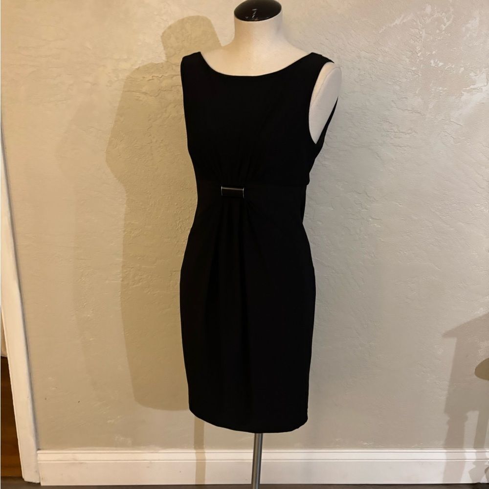 Elegant Evan-Picone Black Sleeveless Dress Sz 4